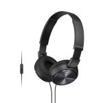 SONY WIRED FOLDABLE HEADPHONES WITH MIC MDR-ZX110 BLACK