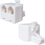 TELEPHONE LINE SPLITTER MALE RJ11 TO 2 RJ11 FEMALE