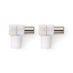 IEC COAX CONNECTOR ANGLED MALE 2PC