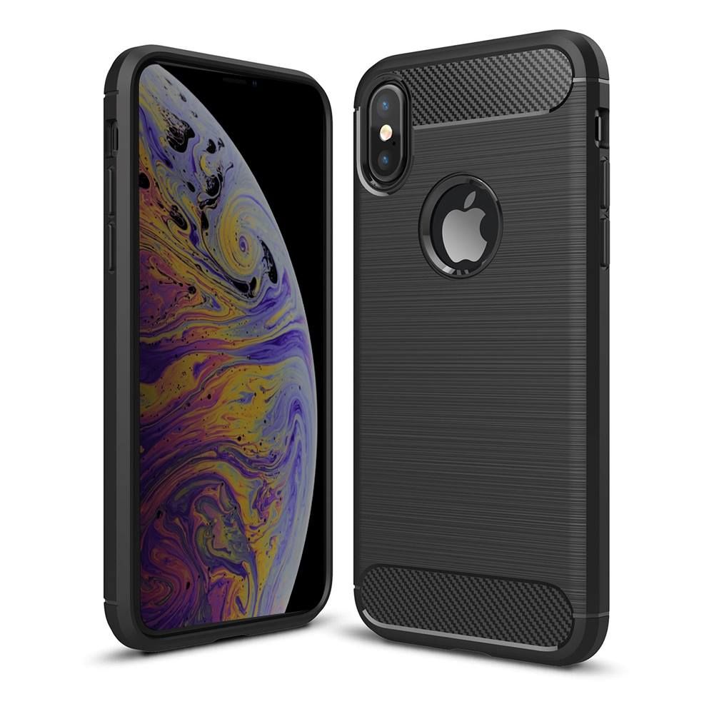 CARBON BRUSHED CASE iPHONE X XS BLACK Extreme Mobiles Ltd