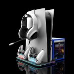 PS5 SLIM/ PRO COOLING STAND & CHARGING DOCK WITH RGB BLACK STK-DZ504