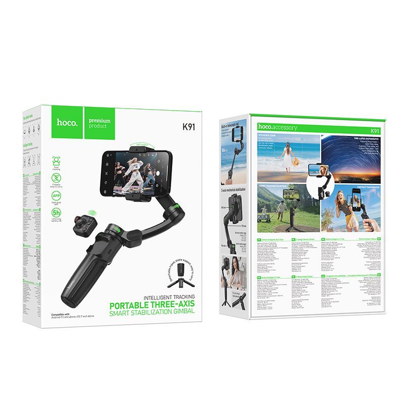 HOCO PORTABLE THREE-AXIS SMART STABILIZATION GIMBAL K91 - Image 5