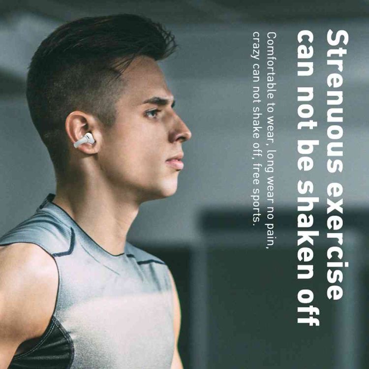 HILEO EAR CLIP AIR CONDUCTION WIRELESS EARPHONES BLACK HI82 - Image 2