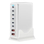 DESKTOP CHARGER 500W GAN 6 USB-C + 2 USB-A WHITE