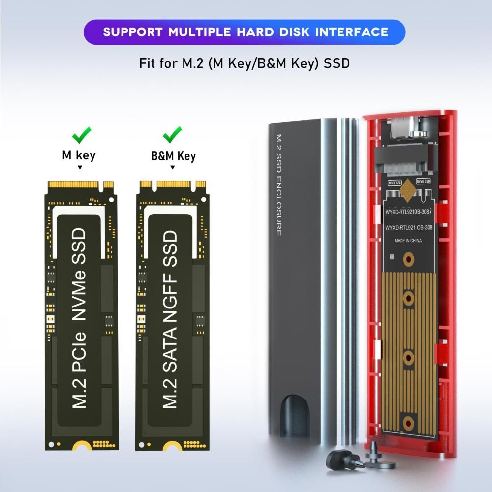 ENCLOSURE M.2 NVMe - SATA SSD 10Gbps UP TO 2TB - Image 2
