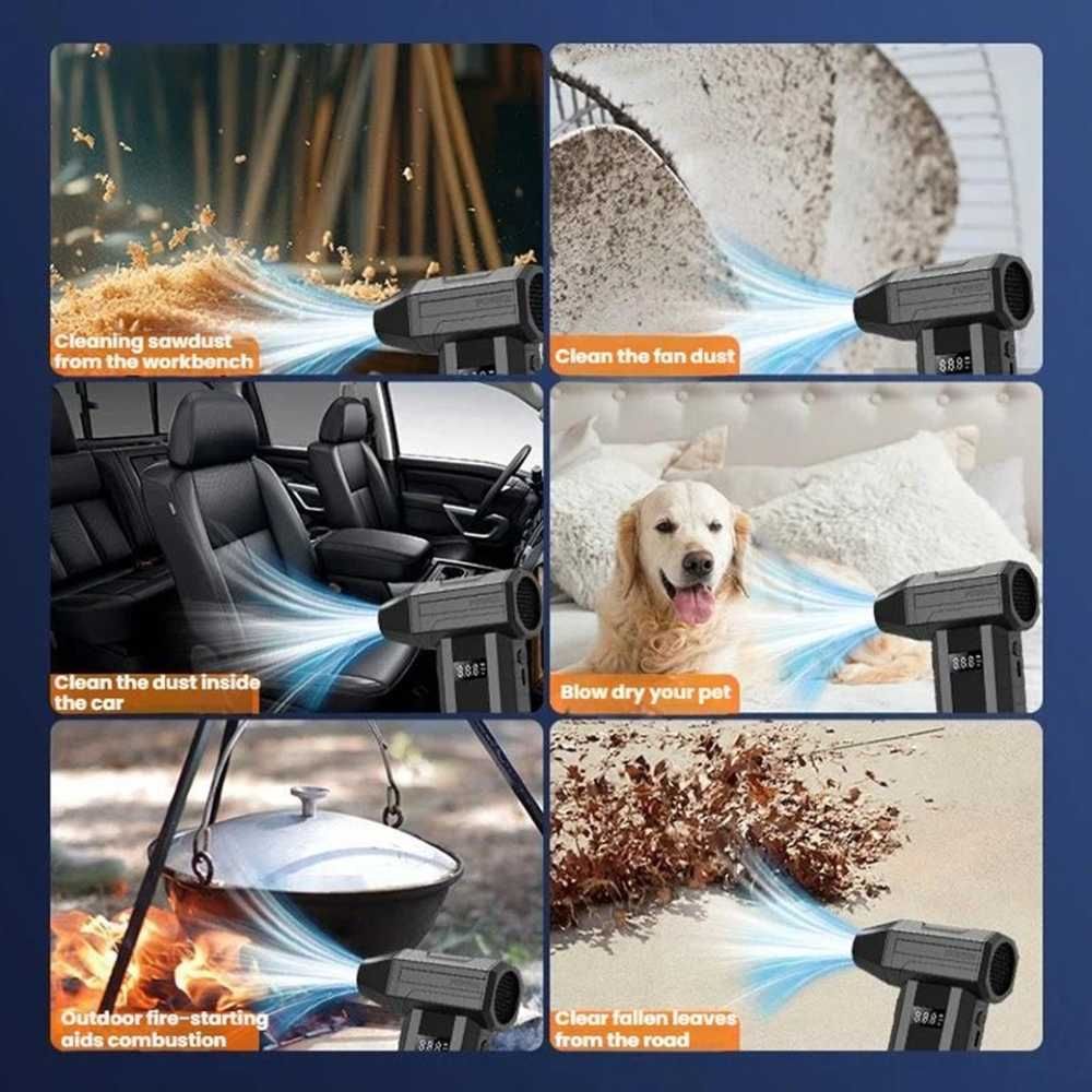 HIGH POWER PORTABLE BLOWER WITH DIGITAL DISPLAY 110000 RPM - Image 2